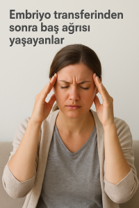 Embriyo transferinden sonra baş ağrısı yaşayanlar