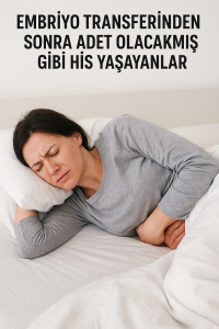 Embriyo transferinden sonra adet olacakmış gibi his yaşayanlar