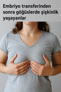 Embriyo transferinden sonra göğüslerde şişkinlik yaşayanlar