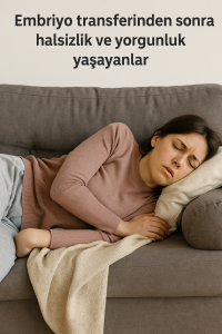 Embriyo transferinden sonra halsizlik ve yorgunluk yaşayanlar