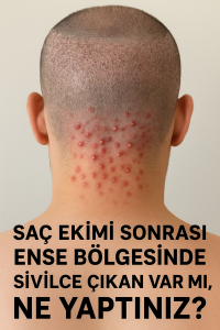 Saç ekimi sonrası ense bölgesinde sivilce çıkan var mı, ne yaptınız?